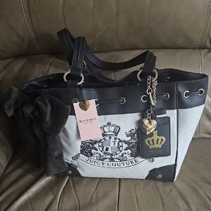 Juicy Couture Black and White Tote Bag